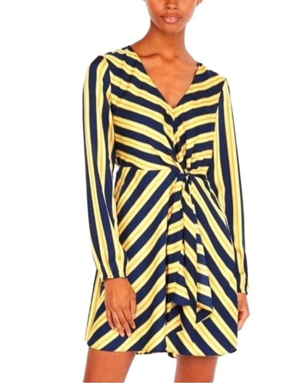 NWT Express Striped Flared Knot Mini Dress M